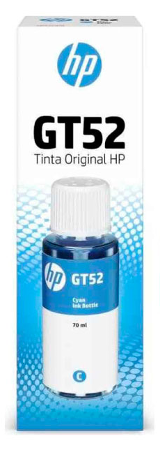 Botellas de tintas hp gt52 cyan